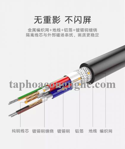 Ugreen 11678 5M màu Đen Cáp chuyển đổi DVI 24 + 5 sang VGA DV102 30011678